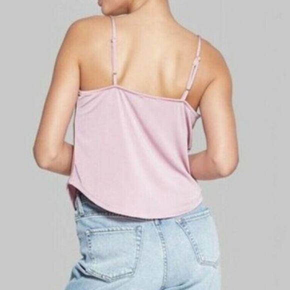 NWOT Wild Fable Cowl Neck Spaghetti Strap Tank Top in Rose Color Size L - Picture 2 of 14